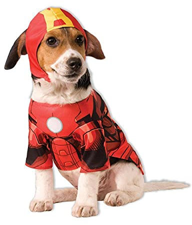Rubies 580072L Official Iron Man Pet Dog Costume, White, Large Halloween