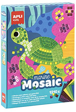 Apli Kinder 13911 Sea World Schaumstoff-Mosaik-Set, 4-teilig