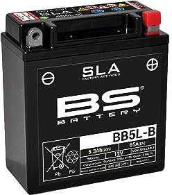 BS Battery 300671 BB5L-B AGM SLA Motorrad Batterie, Schwarz