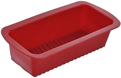 GMMH Original Silikonbackform Kastenform Backform Kuchenform Brotbackform Königskuchenform (rot)
