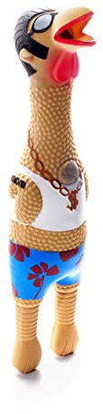 Petstages Earl - Latexhuhn - Hundespielzeug mit Quietscher - Mehrfarbig - L