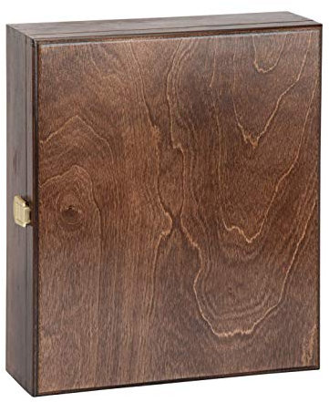 Triple Bottle, Wooden Gift Box for Wine, Champagne or Whisky (Brown) Wine NOT Included