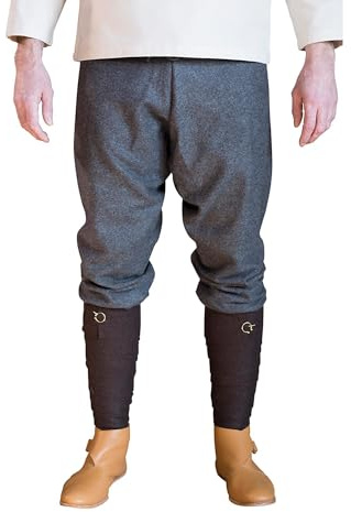 Burgschneider Herren Wikinger Hose Mittelalter Gewandung Fenris Woll-Mischgewebe - frühmittelalterlicher Stil LARP Cosplay & Mittelaltermarkt