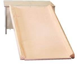 Sport-Thieme Rollbrettbahn | Extra Breit | Optimal für Therapie, Kindergarten & Schule | 150x60 cm | 10 kg | Holz-Natur | Ab 6 Jahre | Birkensperrholz | Indoor
