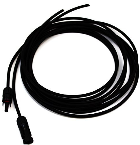 Renogy 10ft. 12 AWG Adaptor kit Solar Cable PV with Solar Female and Male connectors Connecting Solar Panel to Charge controller