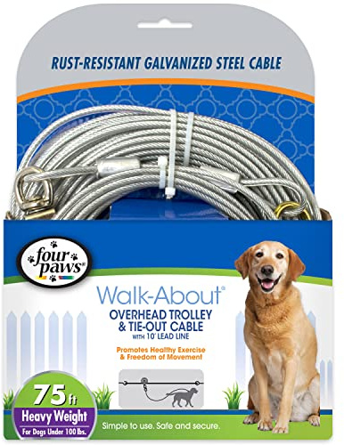 Four Paws Heavy Weight Dog Run Cable, 75 ft