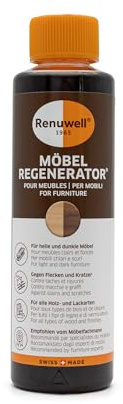 Renuwell Möbel-Regenerator, 2x 270 ml Spar-Set – Intensive Pflege und Regeneration für Holzmöbel und Oberflächen, entfernt Wasserflecken, Kratzer & Hitze-Ringe, Schweizer Qualitätsprodukt