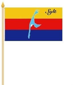 Stockfahne Sylt Insel Fahne Flagge Grösse 30x40cm - FRIP –Versand®
