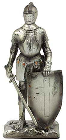 Mittelalter Ritter 17,8 cm H Crusader Templar breiten Shield Anzug Armor Statue Figur