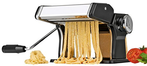 gourmetmaxx 09952 Nudelmaschine Pasta-Profi | Edelstahl | Teigroller | Nudelherstellung | Nudelkurbel