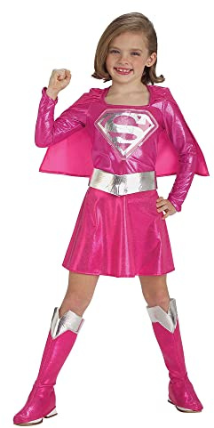 Rubies Official Supergirl Fancy Dress, Children Costume - Pink, Small Halloween