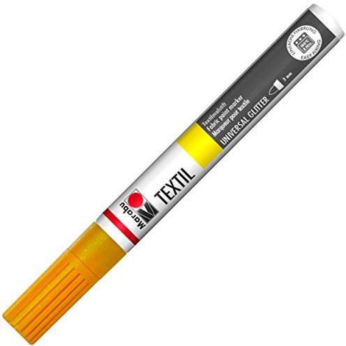 Marabu Textil Painter Pointe de Peinture Orange pailleté 3 mm