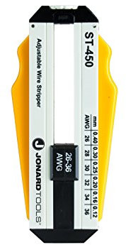 jonard Herramientas ST-450 ABS ajustable Precisión Pelacables, 26 – 36 AWG, 3 – 57/64 Longitud x 1 – 19/32 x 19/32 de grosor