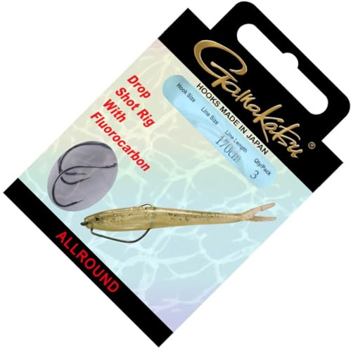 Gamakatsu Dropshot Rig Worm 39 170cm - 3 Dropshotmontagen
