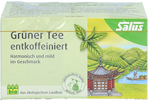 Grüner TEE Entkoffeiniert bio Salus Filterbeutel