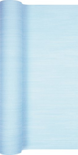 Tischläufer Rolle Uni mit Struktur in hellblau / Airlaid / Tischband für Party / Geburtstag / Hochzeit 40cm x 4,90m