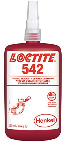 Loctite 234405 Joint fileté modèle 542, résistance moyenne, 250 ml, brun