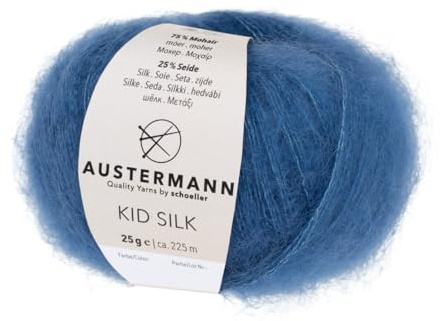 Kid Silk | Mohairwolle mit Seide | 225m/25g | Farbe: 37 - Taubenblau