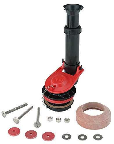Korky 4030PK Adjustable Toilet Flush Valve and Flapper Kit and Tank to Bowl Gasket Kit, 2-Inch