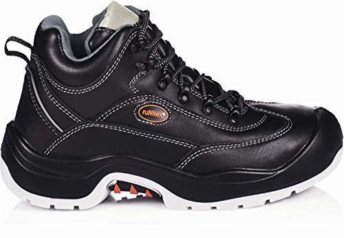 ruNNex Sicherheitshochschuhe S3 TeamStar Halbstiefel BGR 191, Größe 45, schwarz, 5301