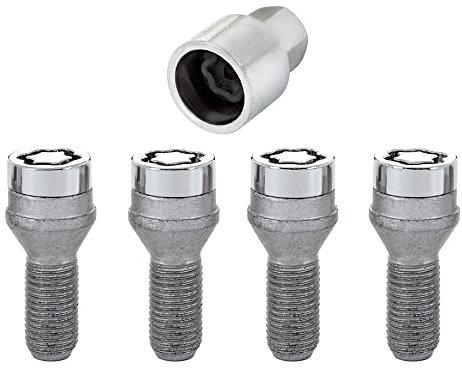 McGard Bulloni antifurto M14x1,50 - Conici - Lunghezza 27,3 mm (apertura chiave 17 mm), cromati
