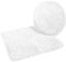 Kinzler J-10053/00 Mikrofaser Bademattenset 2-teilig = WC-Deckelbezug 47x50 cm + Vorleger ohne Ausschnitt 50x55 cm, weiss