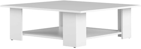 Symbiosis Square Table Basse, Blanc, 67x67x30,5 cm