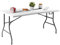 COSTWAY Buffettisch klappbar 153x74cm, Klapptisch mit Tragegriff, Partytisch, Campingtisch aus Kunststoff, Gartentisch für Garten, Terrasse und Balkon
