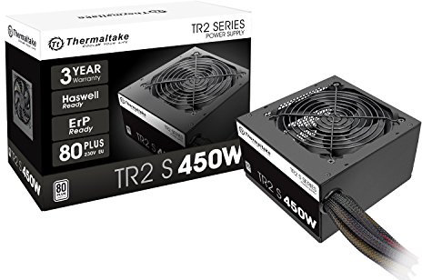 Thermaltake TR2 S 450W | PC-ATX-Netzteil | 80-Plus | leiser 120 Lüfter | EU zertifiziert | schwarz