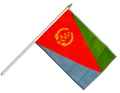 Flaggenfritze Stockflagge Eritrea 30 x 45 cm - handlich zum Schwenken, Dekorieren und Flagge zeigen