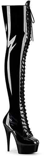 Pleaser Damen Delight-3023 Kurzschaft Stiefel