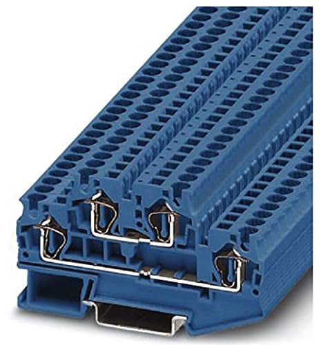 Phoenix Contact STTB 4 BU Doppelstock Reihenklemmen Zweifach Blau, 0.08 → 6mm², 500 V / 30A, Federklemme