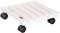 Wagner Soporte con Ruedas para Plantas Nature 29 x 29 x 8 cm I Carro para Plantas de Interior I Madera Maciza FSC®, Blanco I Capacidad de Carga 100 kg I 20083001