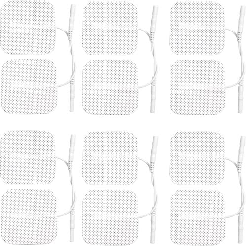 12 x Tens Electrodes pads,Electrode replacements (3 PACKS OF 4), Back, Hip, Leg, Labour pain relief 2 x 2 5x5cm 50x50mm ELLE, Femme. Lady, Boots, Babi, Obi, Lloyds and Neurotrac