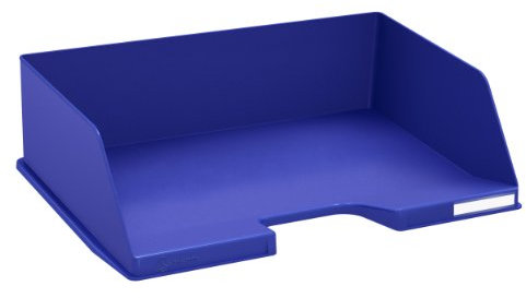 Exacompta 112104D Premium Briefablage Querformat Combo Maxi für DIN A4 quer. Idealer Briefkorb für Ihre Organisation. Robuster und stapelbarer Ablagekorb Blauer Engel nachtblau