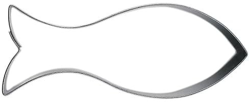 Staedter Emporte-pièce en Forme de Poisson, Argent, Acier Inoxydable, Silver, 7 cm