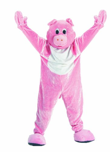Dress Up America Costume de mascotte de cochon adulte , Taille adulte Taille unique (taille- 152 , hauteur- 191 cm) , Rose-Rose , One Size