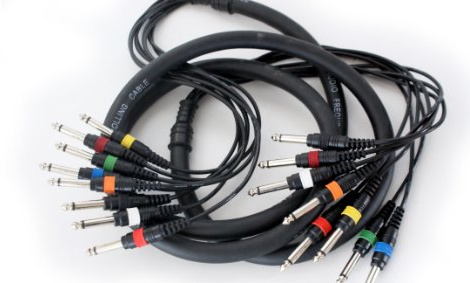 Loops PRO 5m 8 Way 6.35mm Mono Male Jack to Plug Loom Cable - ¼” Audio Snake Lead