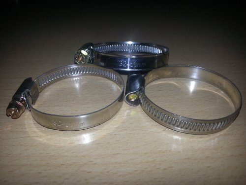 20 Stück EDELSTAHL Schlauchschellen W2, Spannbereich 32 bis 50 mm, Bandbreite 9 mm, DIN 3017, Industriequalität, mit Schneckengewinde,