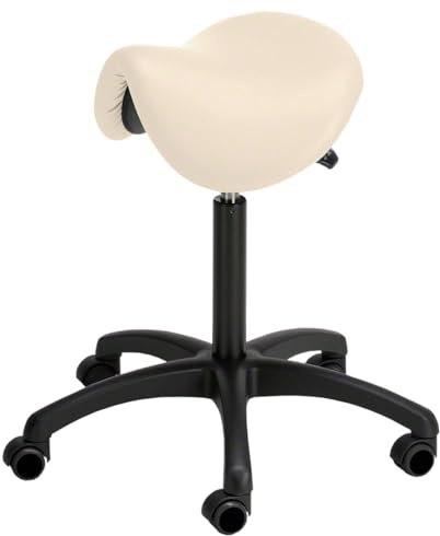 Sport-Tec Sattelhocker Standard mit Polster und Rollen, Rollhocker, Arbeitshocker
