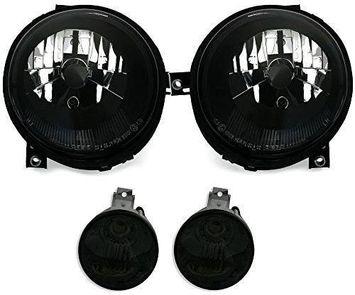 Depo Scheinwerfer + Frontblinker im Set Klarglas Schwarz