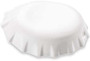 koziol 3721525 Plopp Flaschenöffner, Thermoplastischer Kunststoff, weiß, 8.5 x 7.7 x 2.4 cm