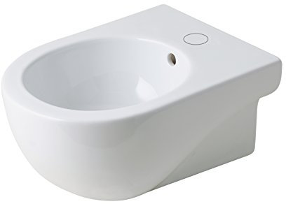Italy's Finest Design Bidet suspendu monotrou 55 cm Blanc avec kit de fixation série nuage