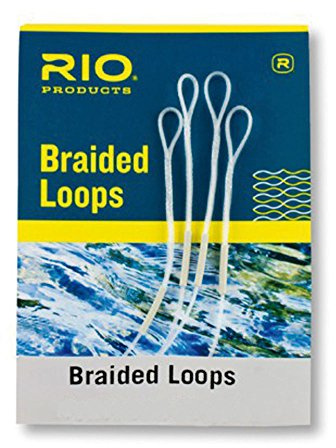 Rio Fly Fishing Braided Loops Lines 8-12 4 Pack Fly Tying Equipment, White, Large