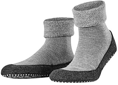 FALKE Herren Stoppersocken Cosyshoe M Hp Wolle rutschhemmende Noppen 1 Paar, Grau Light Grey 3400, 45/46 EU