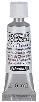 Schmincke – HORADAM® AQUARELL - feinste Künstler-Aquarellfarben, Permanent chinesisch Weiß - 5 ml