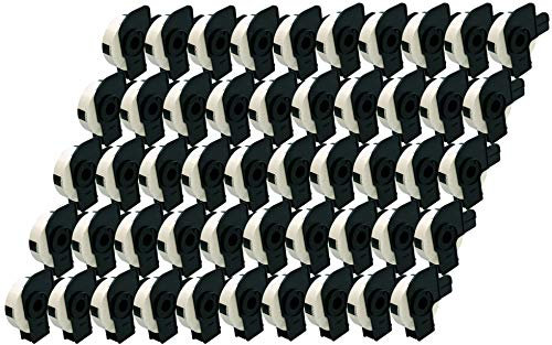 50 x DK11204 17mm x 54mm Etiketten (400 Stück/Rolle) kompatibel zu Brother P-Touch QL-500 QL-500A QL-550 QL-560 QL-570 QL-700 QL-710W QL-720NW QL-800 QL-810W QL-820NWB QL-1050 QL-1100 QL-1110NWB