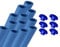 walexo 12 x Trampolin Schaumstoff Schaumstoffabdeckung für 6 Stangensysteme (82 cm, Blau)