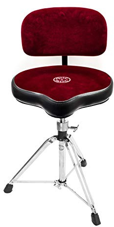 Roc n Soc RED Drum Stool Throne With Base And Back Rest