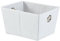 H & L Russel Medium White Embossed Folding Storage Box 30 x 24 x 19, Fabric, 25x25x5 cm